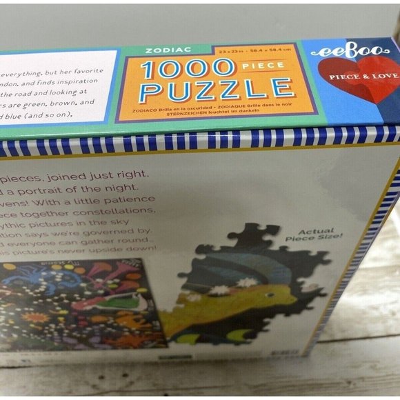 Zodiac Puzzle 1000pc Glow in the Dark Puzzle Fun Astrology Puzzle Multi-Color - Picture 7 of 12
